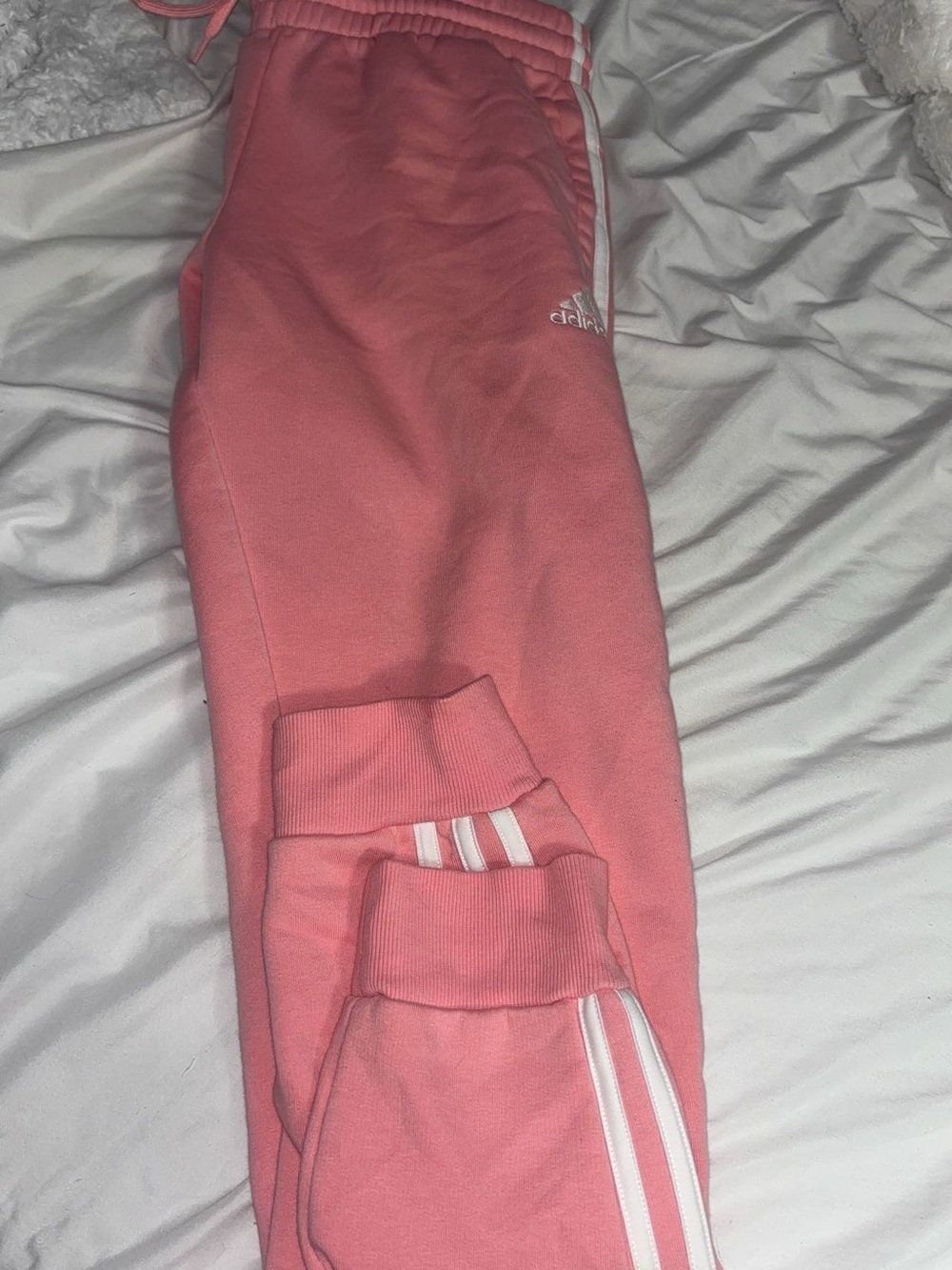 adidas size small sweatpants with Signature Three Stripes
